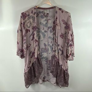 Knox Rose Floral Cardigan Size Small